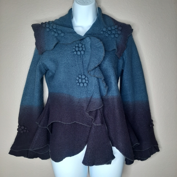 CoVelo Jackets & Coats Covelo Blue Ombre Fairy Jacket Size Small Poshmark
